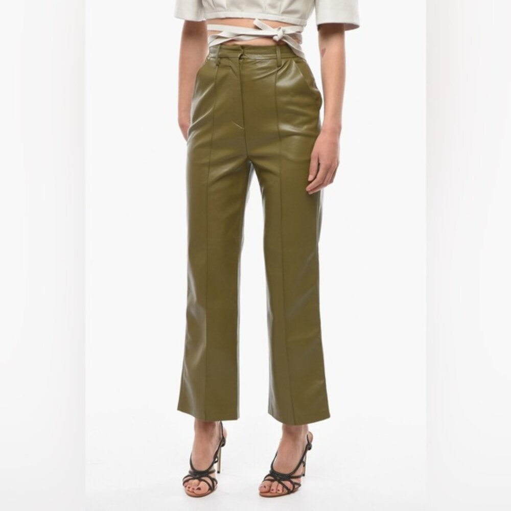 Nanushka Lucee Vegan Leather high-waisted trousers